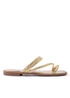 Where's That From Dream Extra Wide Gold Strappy Slider Sandals - Size 4 Image 1