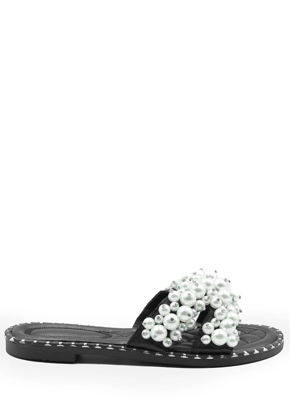 Where's That From Iona Wide Fit Black Pearl Sandals - 3 Image 1