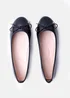 Where's That From Black Tallulah Wide Fit PU Flat Pumps - Size 6 Image 2