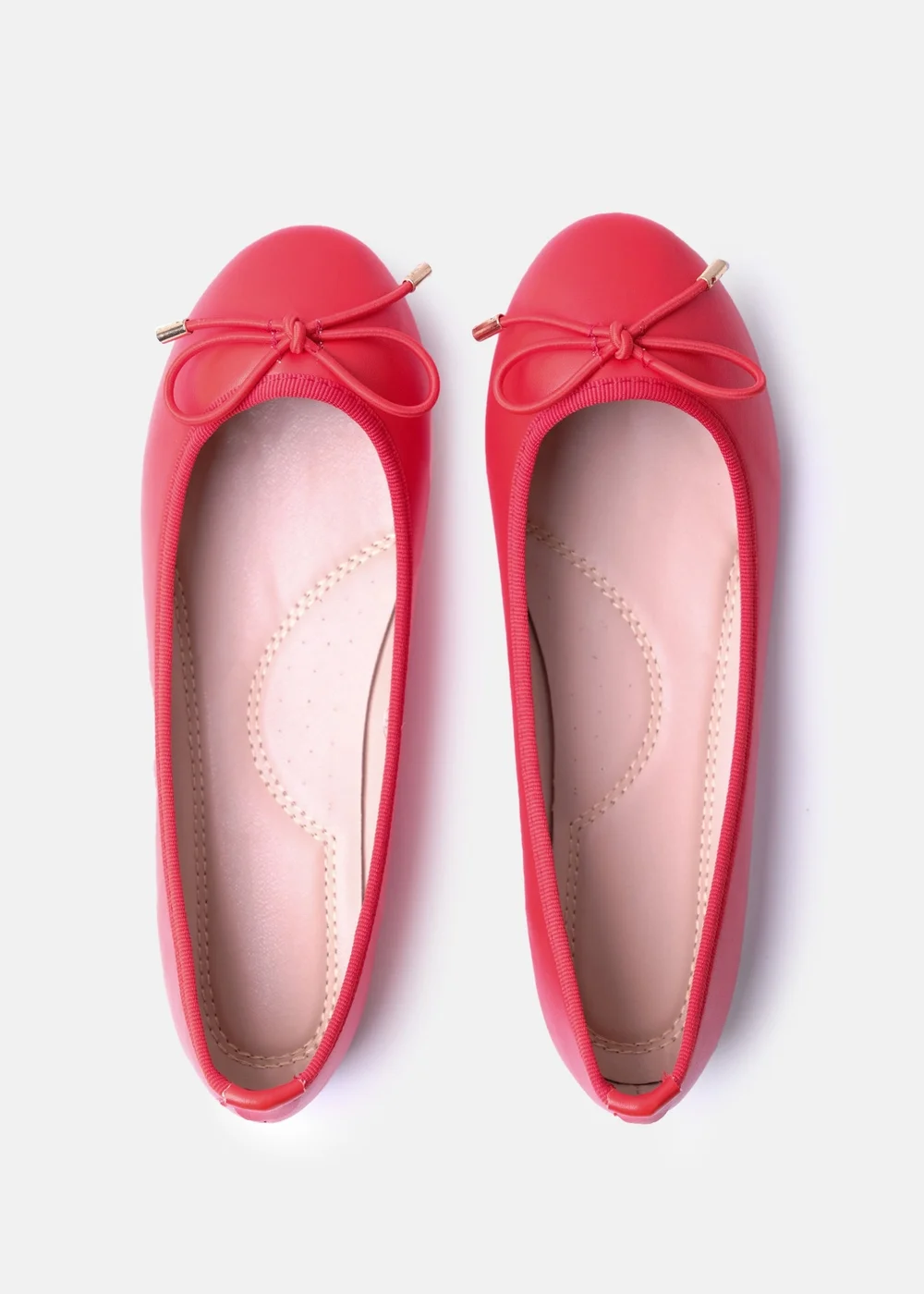 Where's That From Red Tallulah Wide Fit PU Flat Pumps - Size 3 Image 2