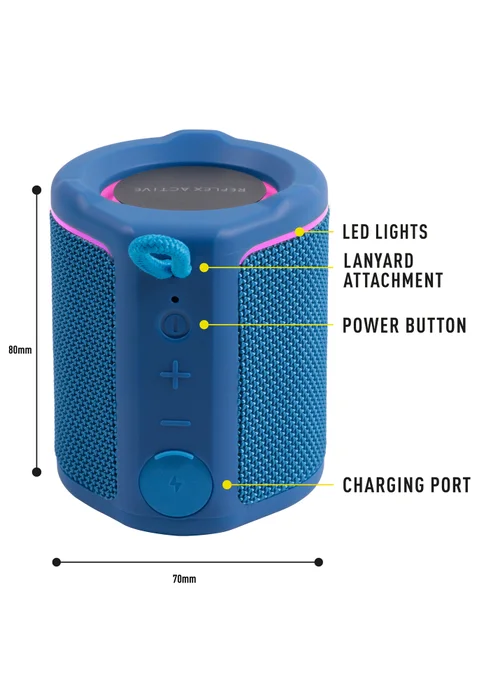 Reflex Active Black Chill Wireless BT Speaker - One Size Image 4