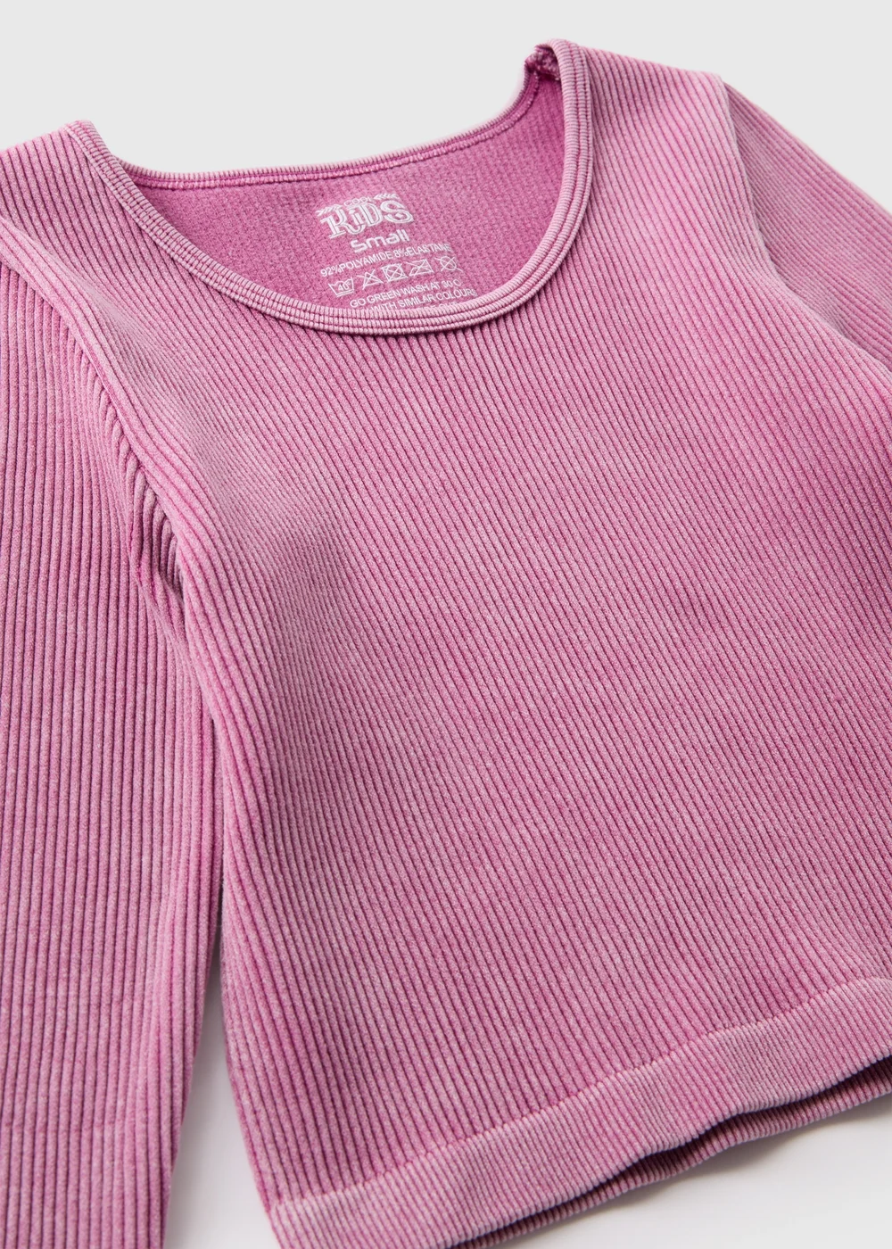 Girls Pink Seamless Long Sleeve Top (7-15yrs) - Small Image 2