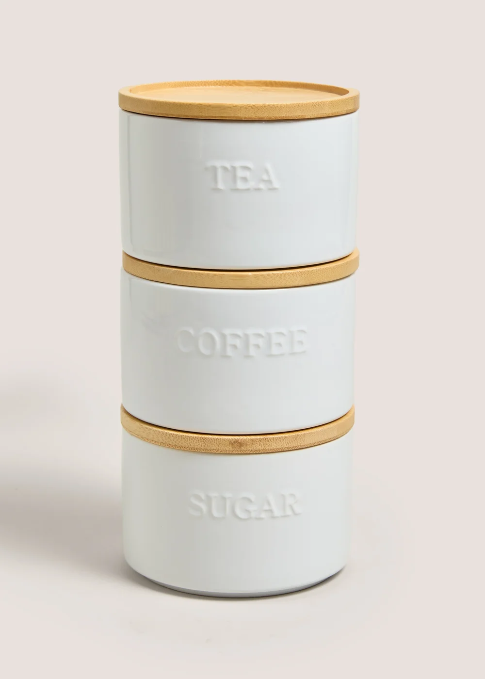 White Ceramic Sugar Canister Image 1