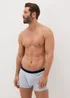White Black & Grey Ribbed Keyhole Boxers - Extra small Image 2