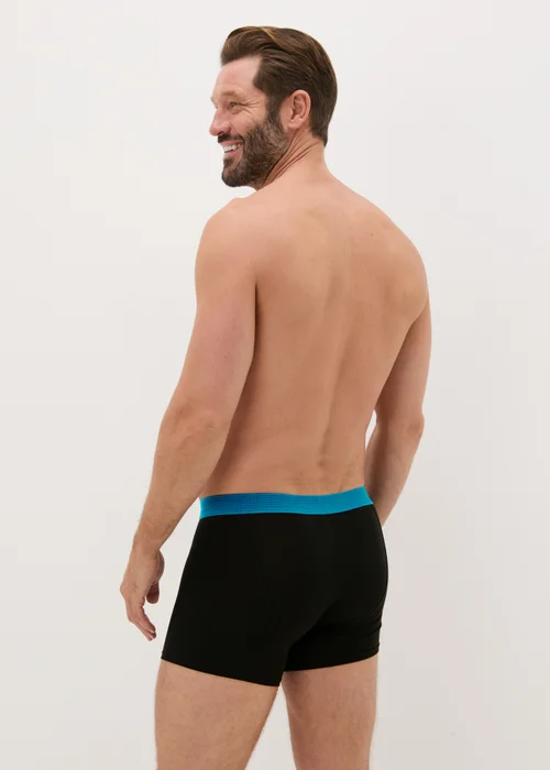 3 Pack Black Modal Keyhole Boxers - XS Image 3