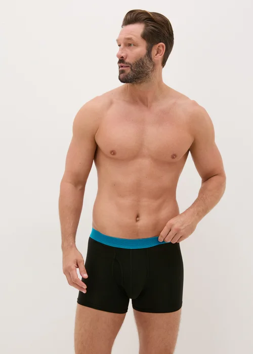 3 Pack Black Modal Keyhole Boxers - XS Image 2