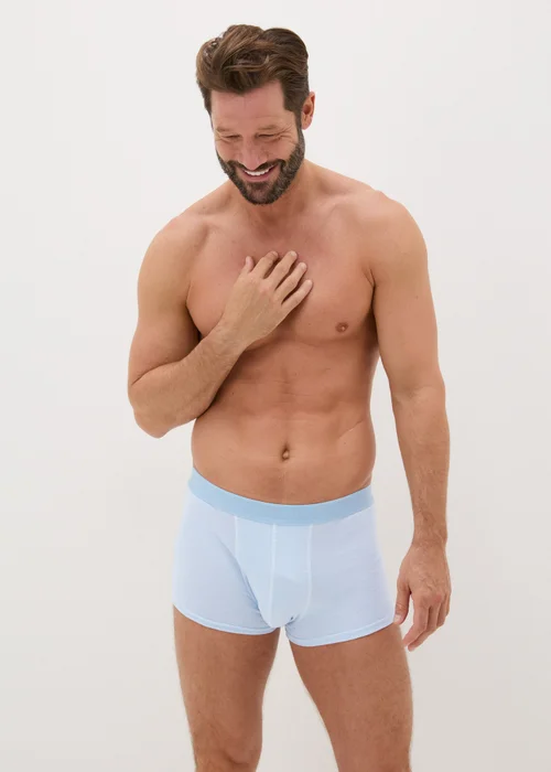 3 Pack Blue Pique Boxers - XS Image 2