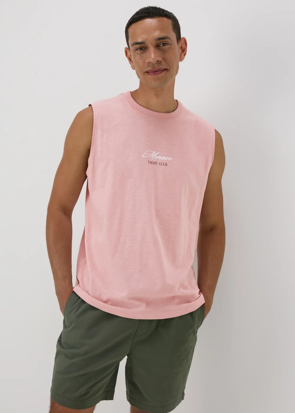 Easy Pink Slogan Vest Top - Small Image 1