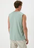 Sage Slub Slogan Printed Vest - Small Image 2