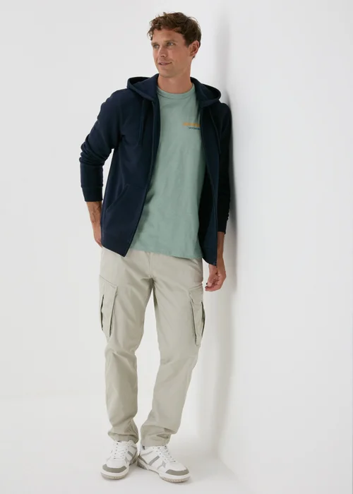 Sage Slub Slogan Printed Vest - Small Image 4