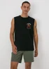 Black California Printed Vest - Small Image 1