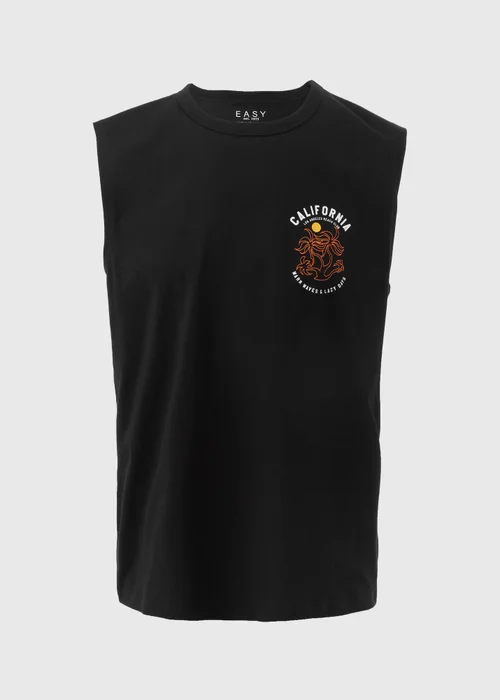 Black California Printed Vest - Small Image 5