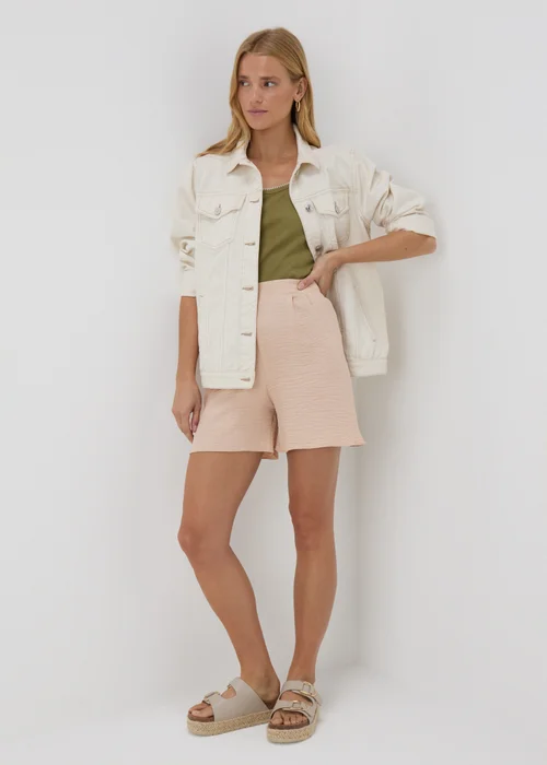 Natural Textured Tailored Shorts - 8 Image 1
