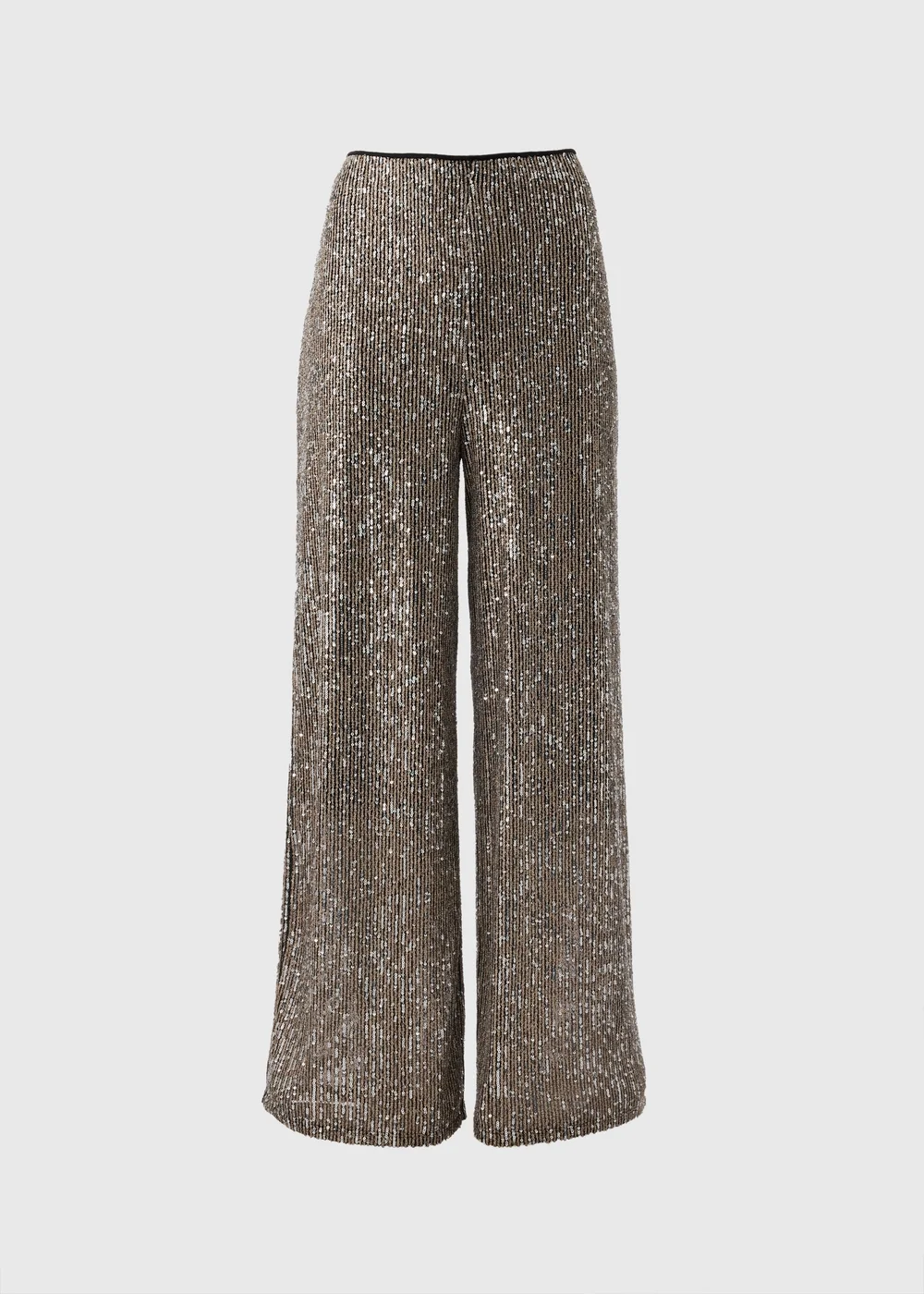 Et Vous Silver Sequin Wide Leg Co-Ord Trousers - 8 Image 4