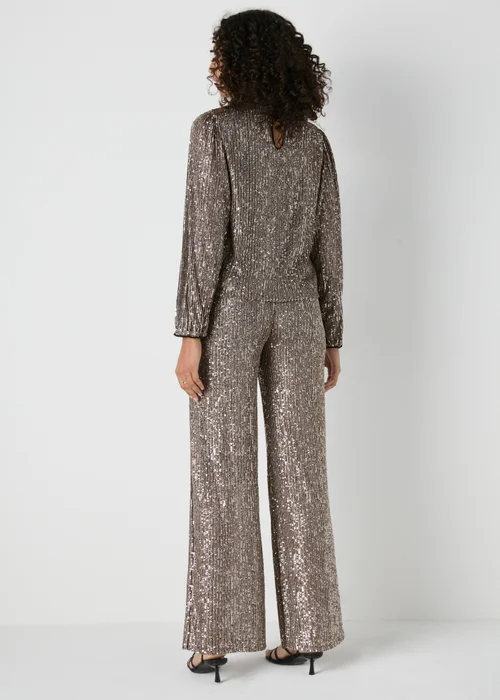 Et Vous Silver Sequin Wide Leg Co-Ord Trousers - 8 Image 2