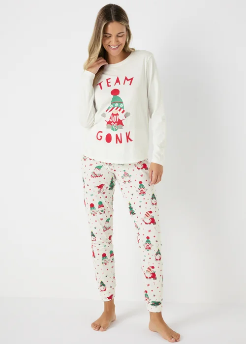 Winter Poem Cream Gonk Pyjama Set - Extra small Image 1