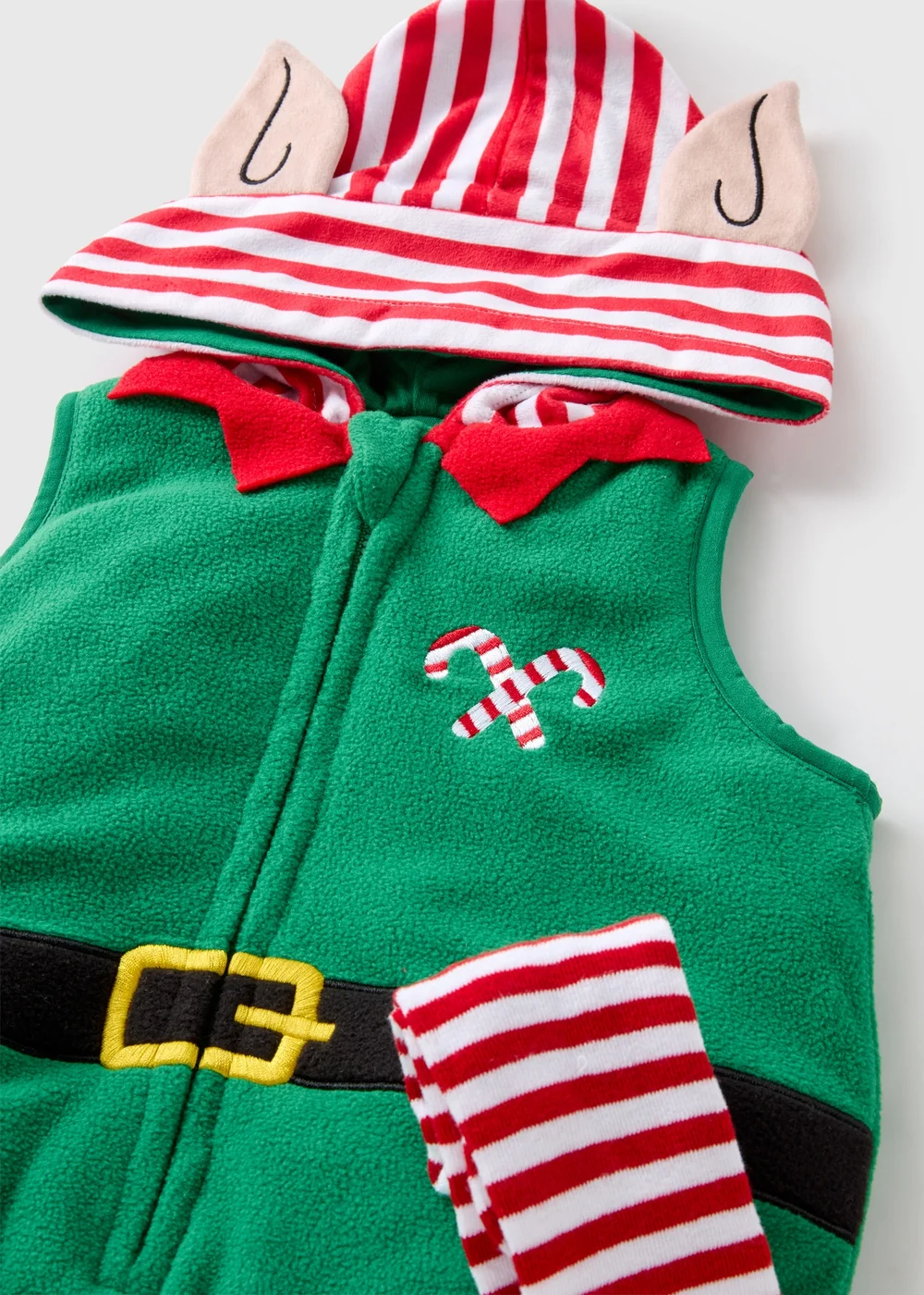 Baby Green Elf Bodysuit & Tights Set (Newborn-23mths) - Age 0 - 3 Months Image 2
