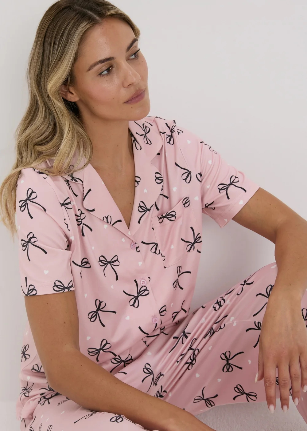Pink Bow Pyjama Set - Extra small Image 3