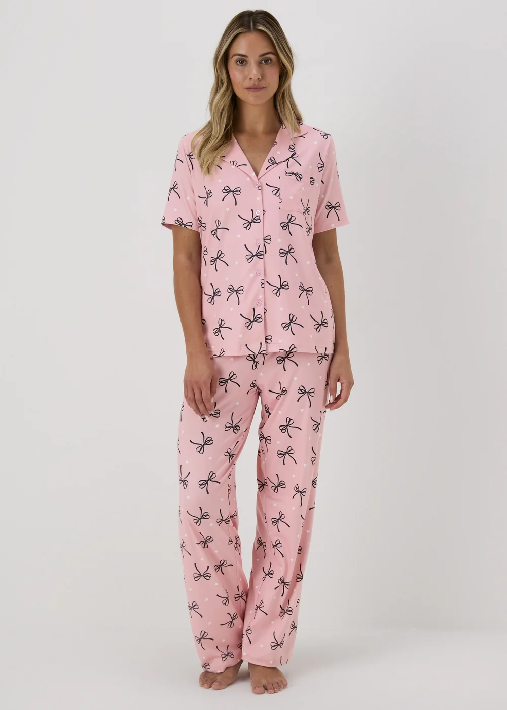 Pink Bow Pyjama Set - Extra small Image 1