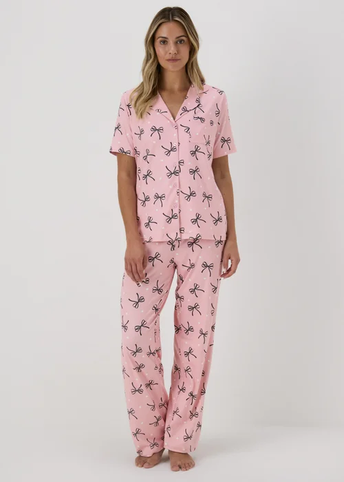 Pink Bow Pyjama Set - Extra small Image 1