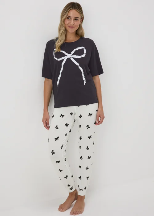 Black Bow Pyjama Set - Extra small Image 1