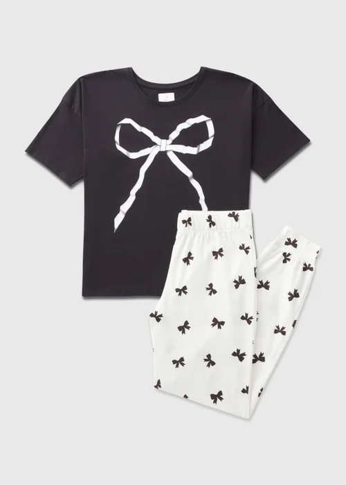 Black Bow Pyjama Set - Extra small Image 4