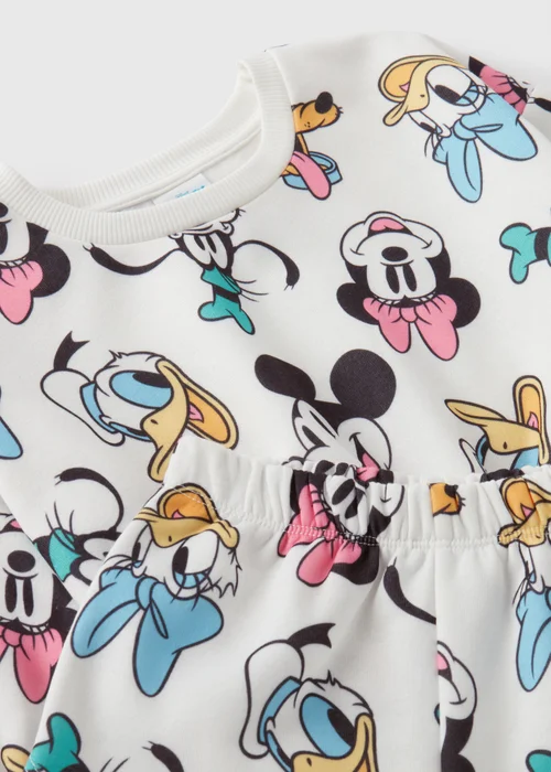 Disney Kids Cream Minnie Mouse Sweatshirt and Shorts Set (1-7yrs) - 1 half year to 2 Image 2