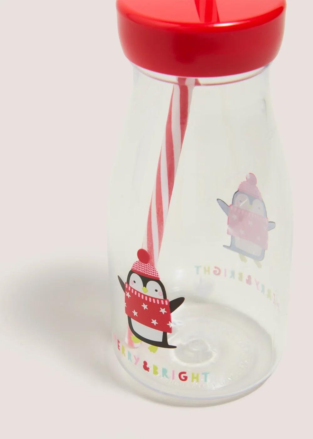 Red Christmas Milk Bottle Image 2