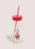 Red Christmas Milk Bottle Image 1