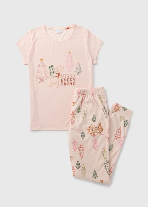 Winnie The Pooh Pink Christmas Pyjama Set - Extra small Image 3