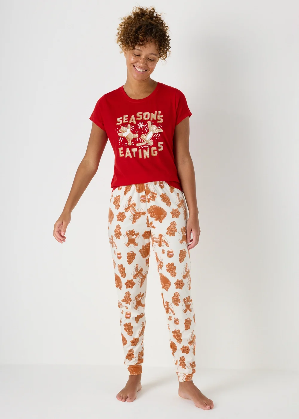 Winnie The Pooh Red Gingerbread Pyjama Set - Extra small Image 2