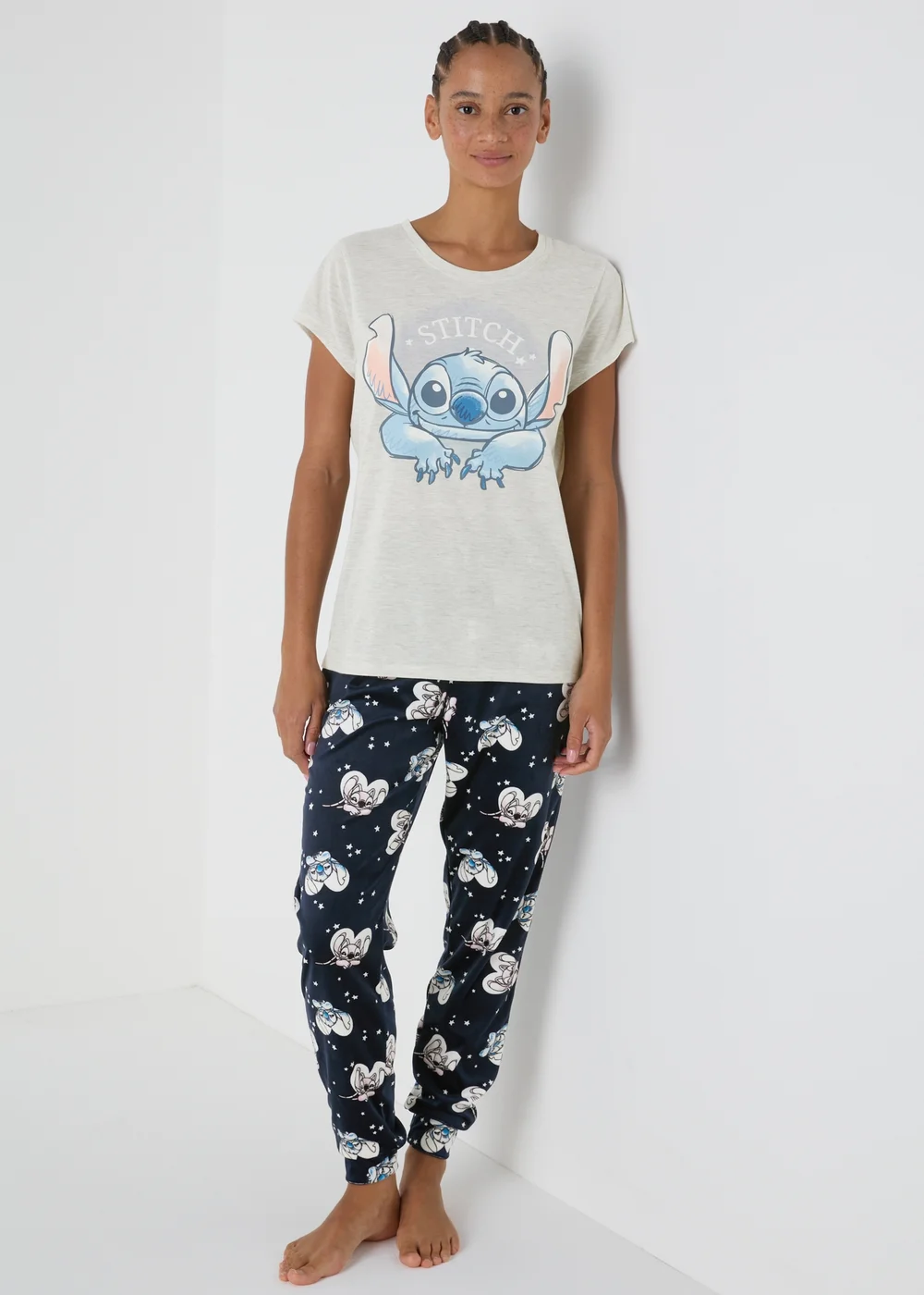 Winter Poem Disney Grey Stitch Slinky Pyjama Set - Extra small Image 1