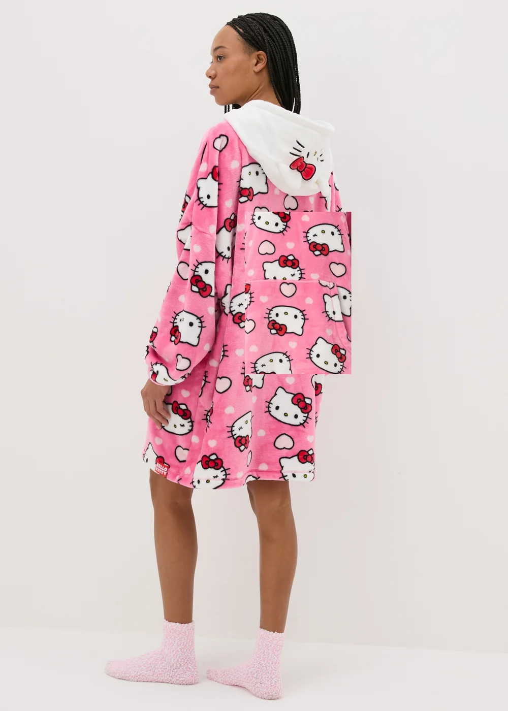 Hello Kitty Pink Snuggle Hoodie - Extra small Image 2