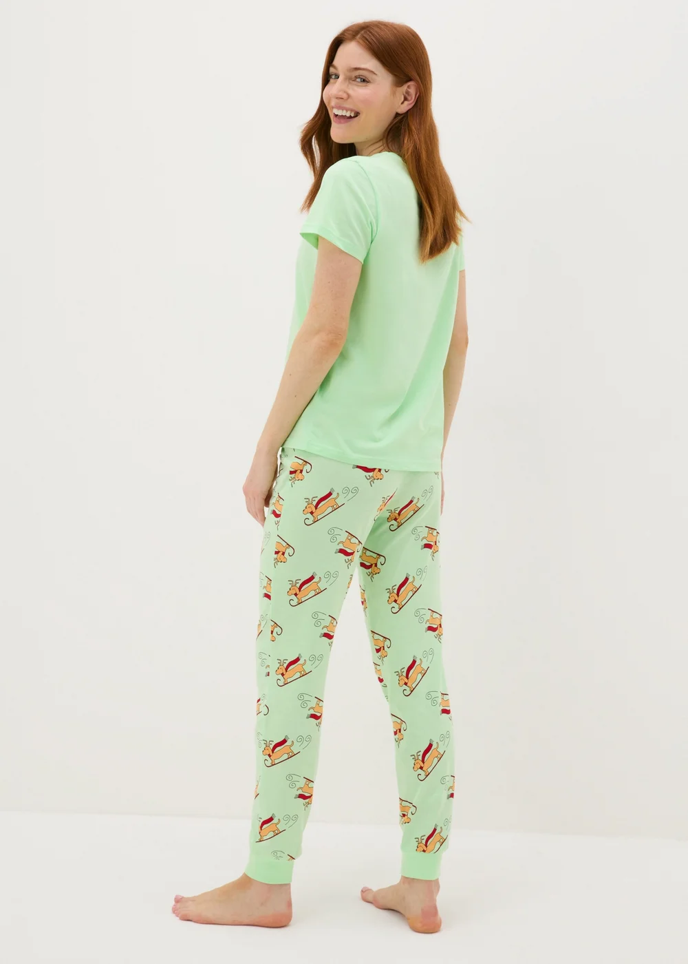 Green Christmas Dog Pyjama Set - Extra small Image 2