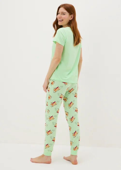 Green Christmas Dog Pyjama Set - Extra small Image 2