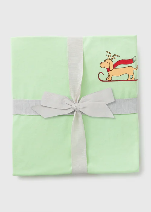 Green Christmas Dog Pyjama Set - Extra small Image 3