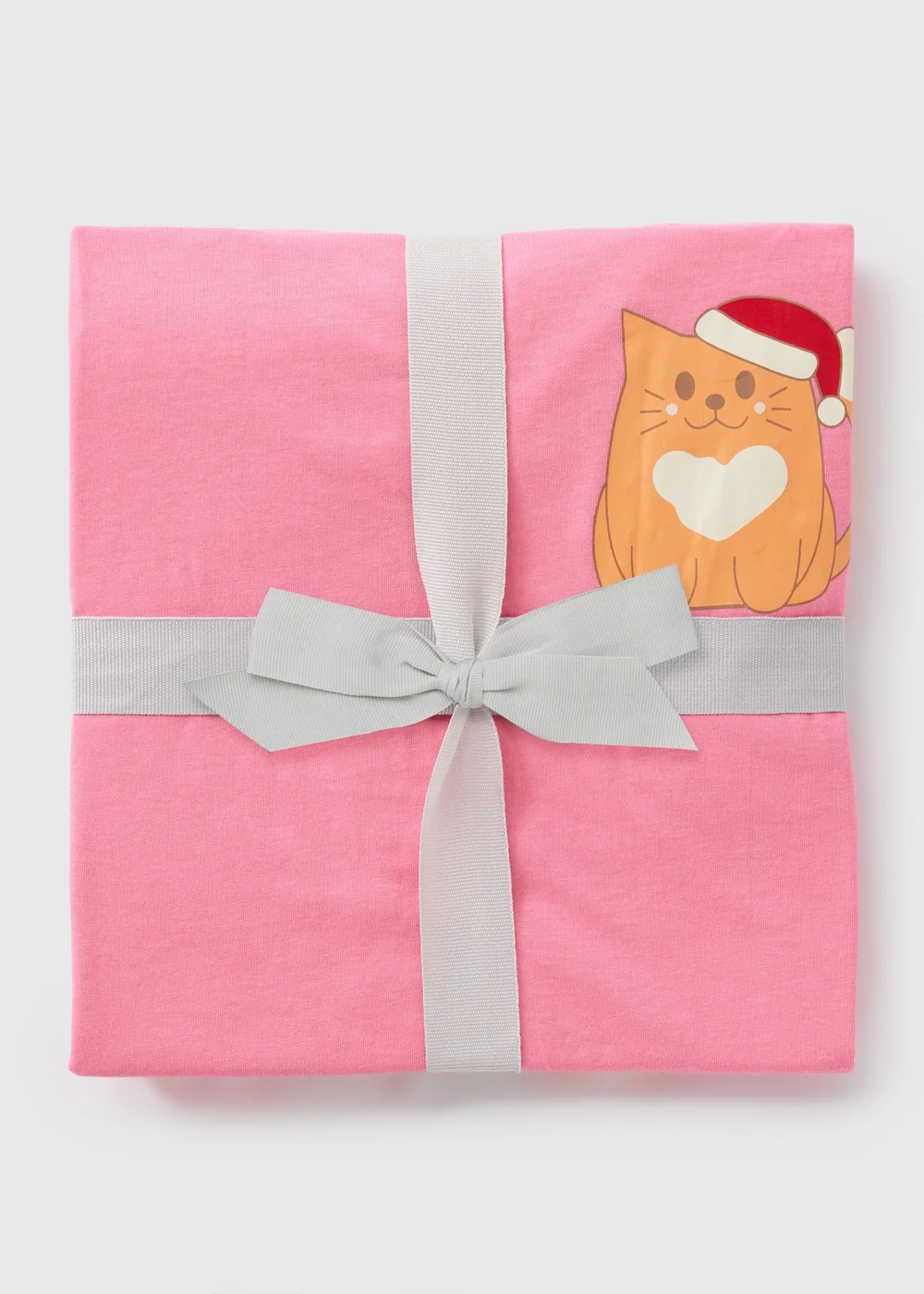Pink Christmas Cat Pyjama Set - Extra small Image 3