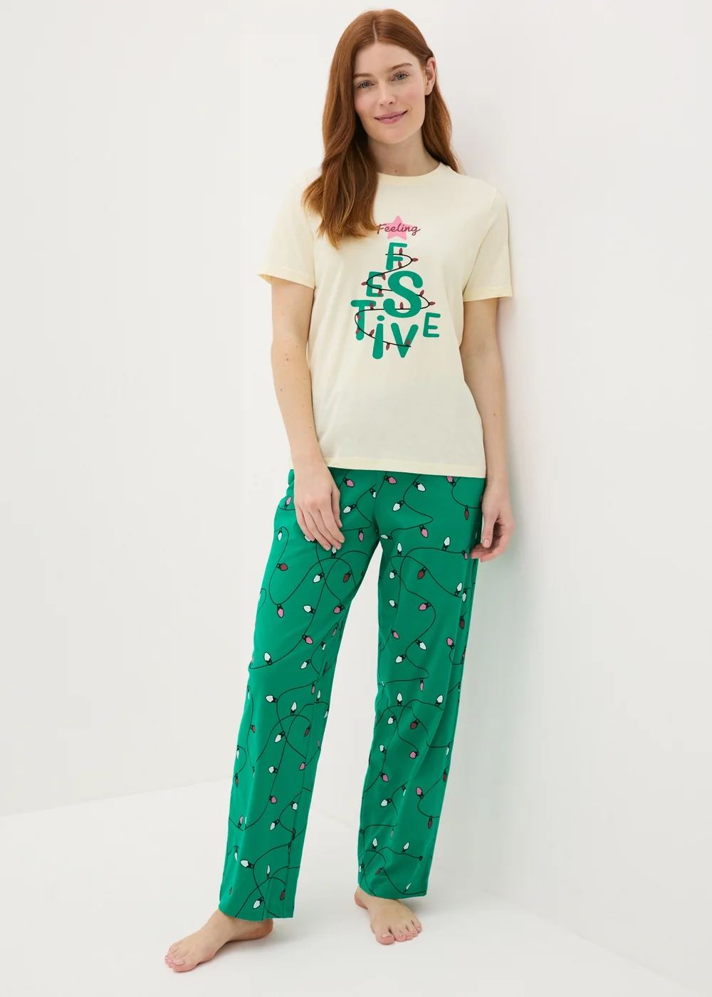 Cream Feeling Festive Pyjama Set - Extra small Image 1