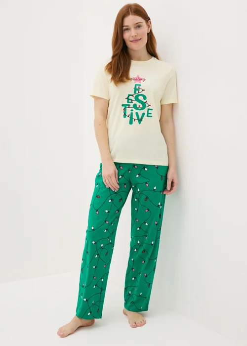 Cream Feeling Festive Pyjama Set - Extra small Image 1