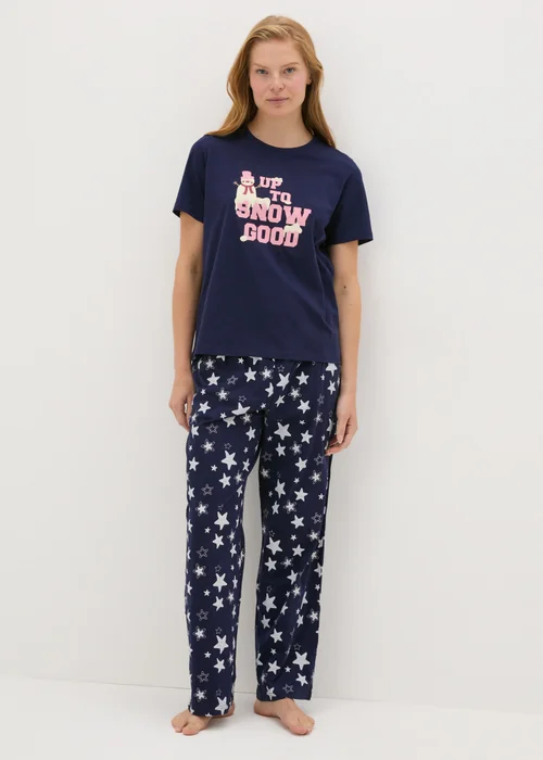 Navy Up To Snow Good Pyjama Set - Extra small Image 2