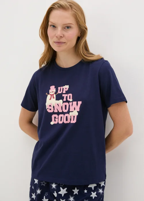 Navy Up To Snow Good Pyjama Set - Extra small Image 1