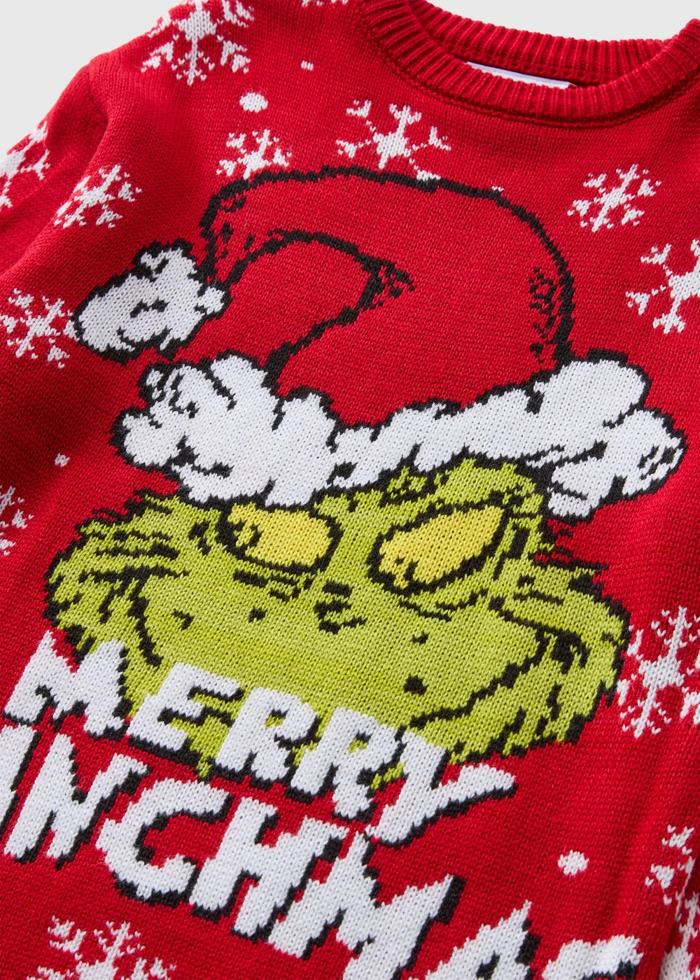 Grinch Kids Knitted Christmas Jumper (1-12yrs) - 1 half year to 2 Image 2