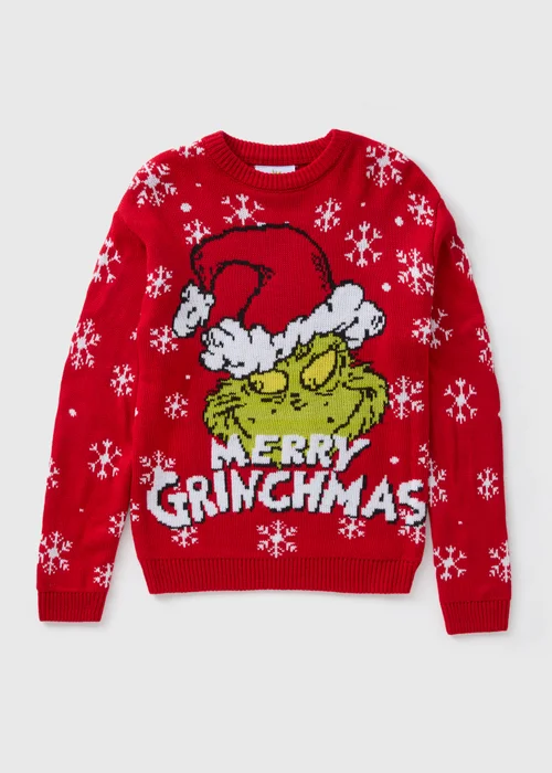Grinch Kids Knitted Christmas Jumper (1-12yrs) - 1 half year to 2 Image 1