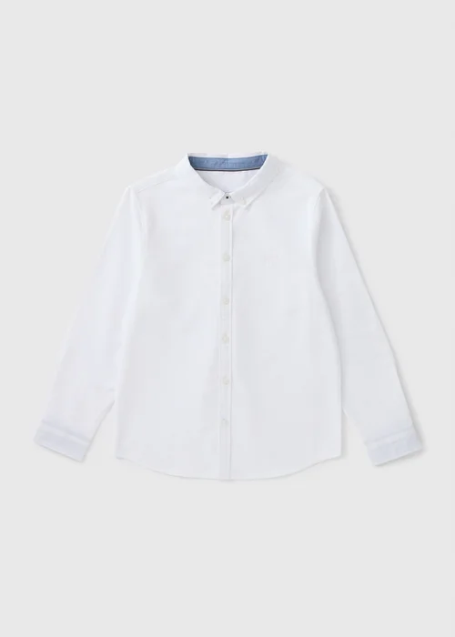 Boys White Long Sleeve Oxford Shirt (7-15yrs) - 7 Yrs Image 1