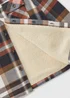 Boys Multicolour Check Borg Shacket (7-15yrs) - 7 Yrs Image 2