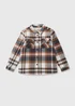 Boys Multicolour Check Borg Shacket (7-15yrs) - 7 Yrs Image 1