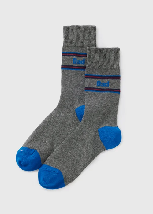 Grey Dad Socks - 6-8.5 Image 1