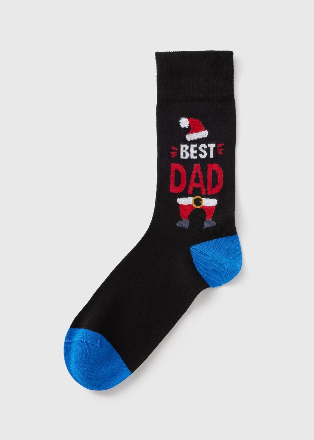 Black Best Dad Santa Socks - 6-8.5 Image 1