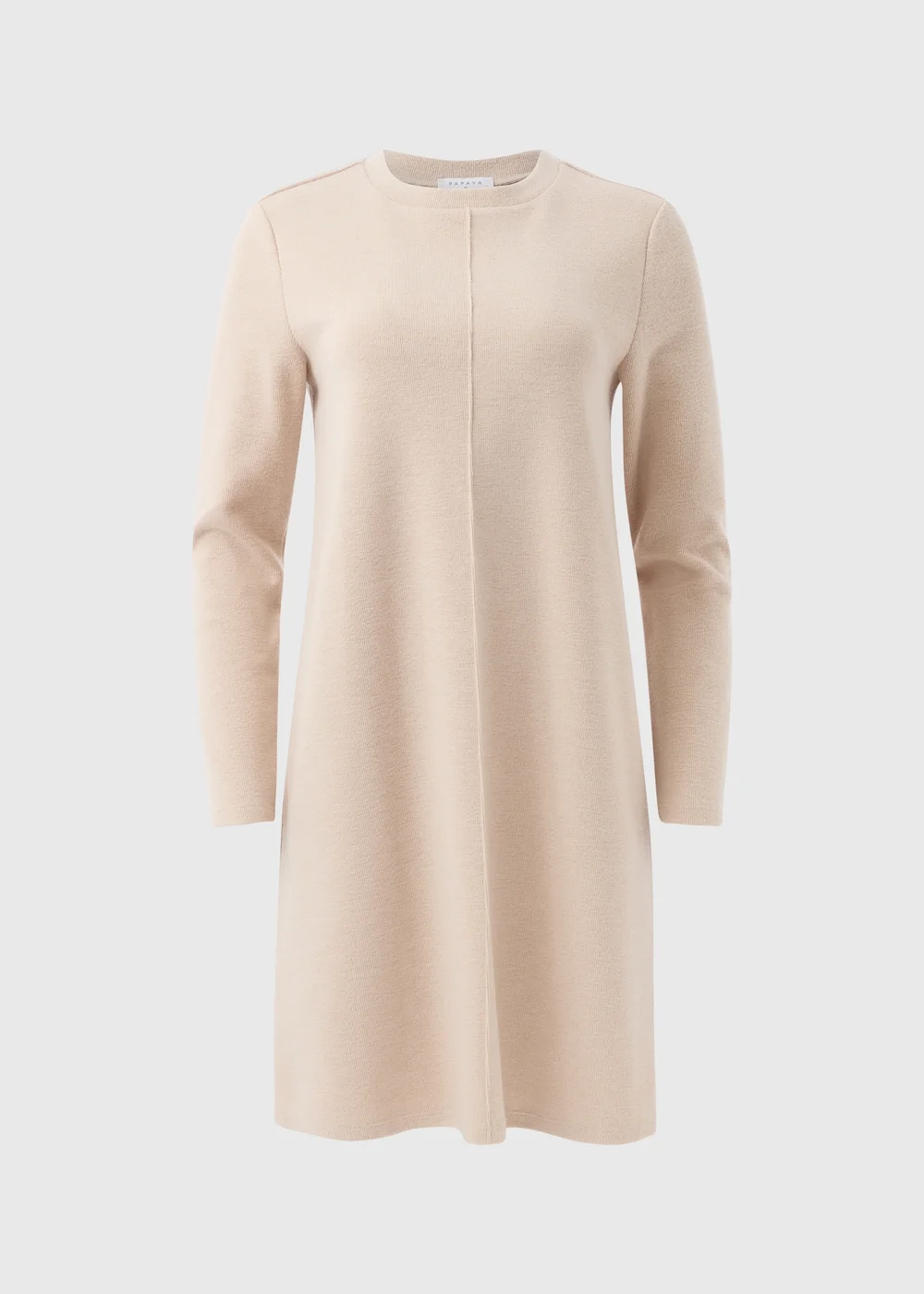 Papaya Petite Oatmeal Ribbed Sweater Dress - 6 Image 5