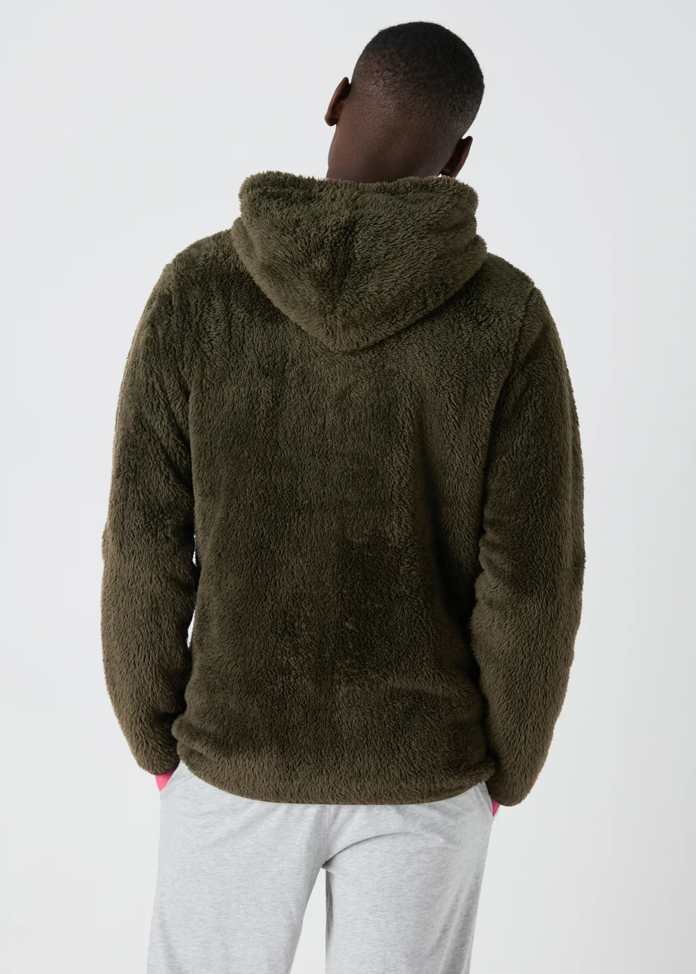 Khaki Fleece Zip Up Hoodie - S Image 2